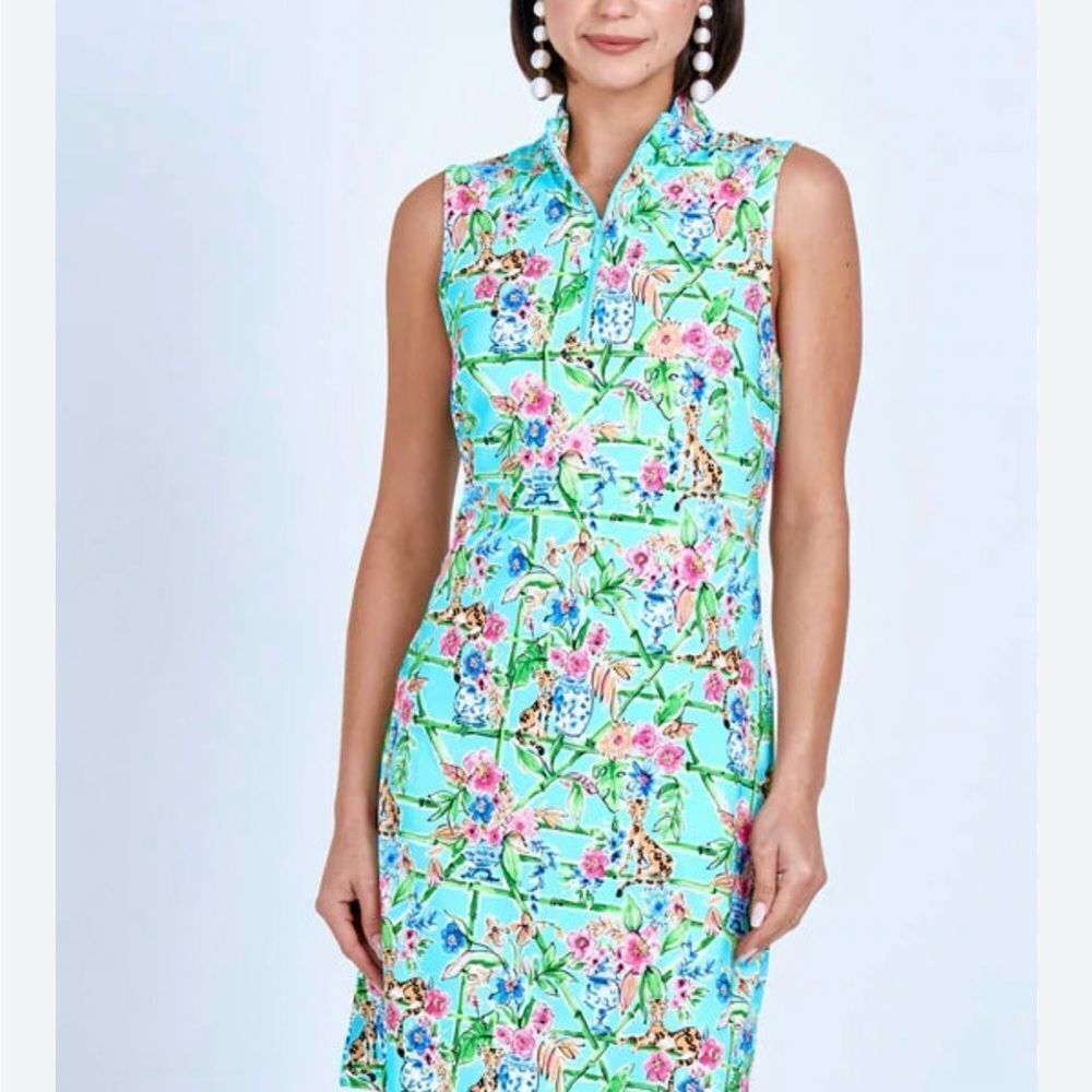 G Lifestyle Mock Zip Neck Sleeveless Dress Women Size XL